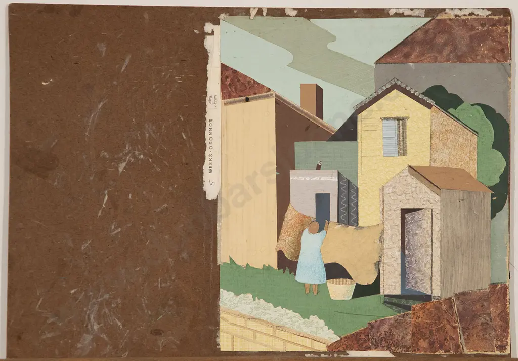 John Weeks (1888-1965) - Untitled (Hanging out the Washing) Image 1++