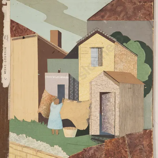 John Weeks (1888-1965) - Untitled (Hanging out the Washing)