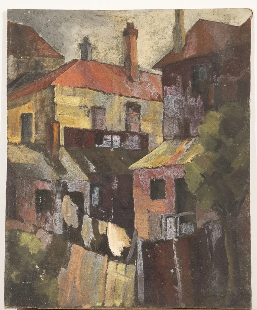 John Weeks (1888-1965) - Untitled (Roof Tops & House Study) (2) Image 1++