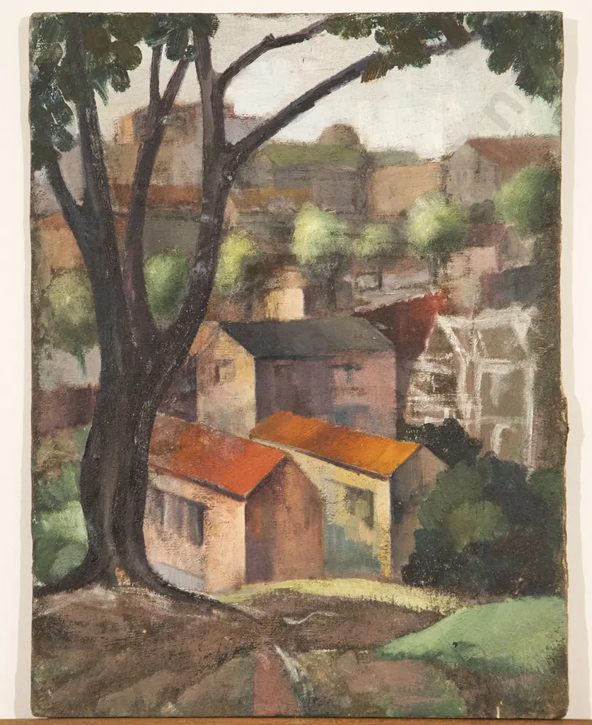 John Weeks (1888-1965) - Untitled (Roof Tops & House Study) (2) Image 1++