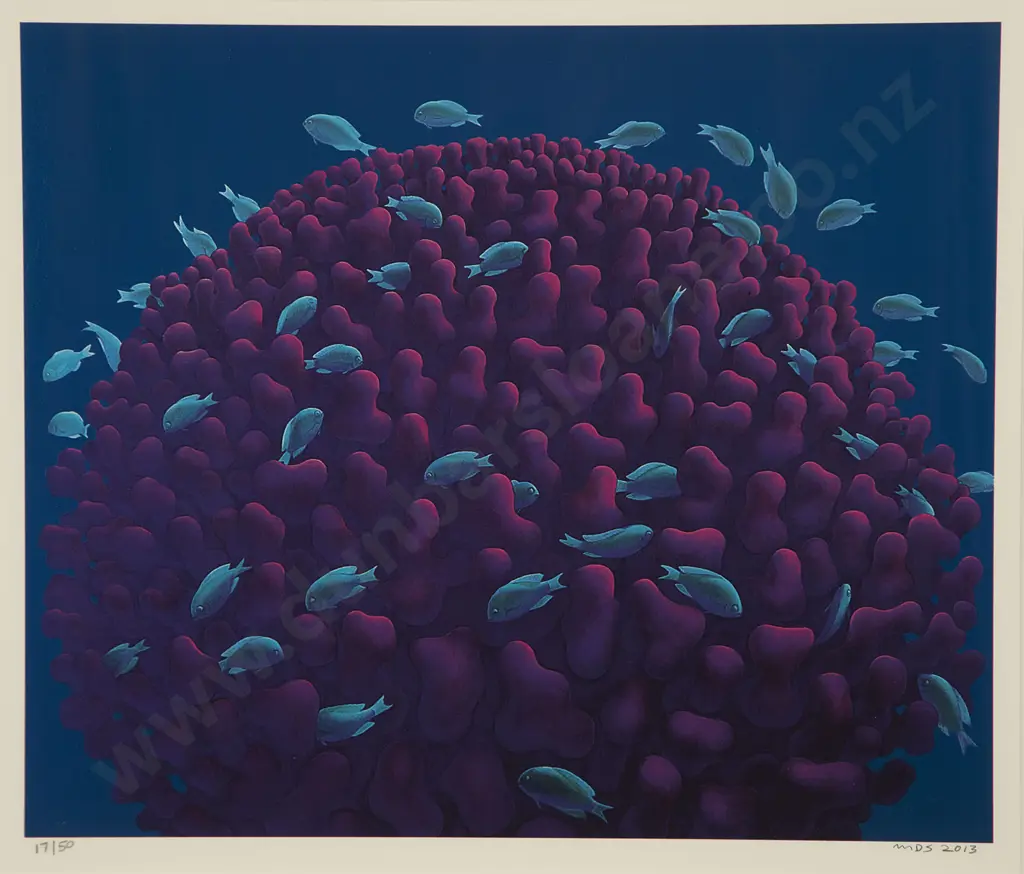 Michael Smither (b 1939) - Coral Head with Fish Image 1++