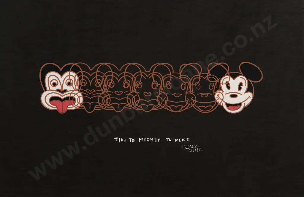 Dick Frizzell (b 1943) - Mickey to Tiki (Reversed) Image 1++