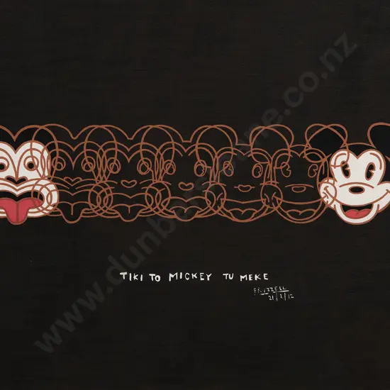Dick Frizzell (b 1943) - Mickey to Tiki (Reversed)