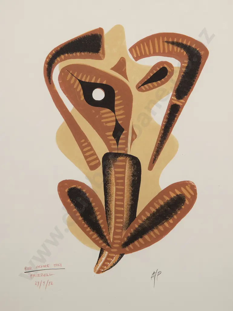 Dick Frizzell (b 1943) - Red Ochre Tiki Image 1++