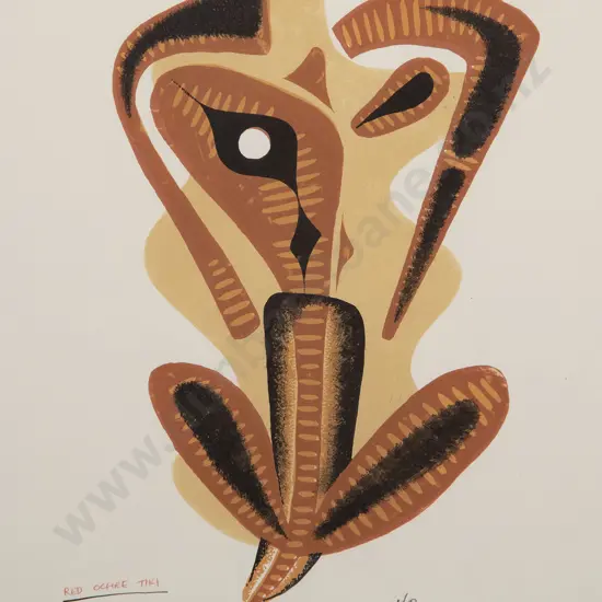 Dick Frizzell (b 1943) - Red Ochre Tiki
