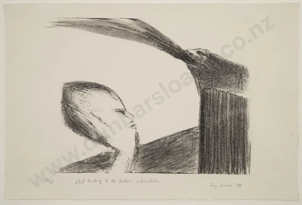 Tony Fomison (1939-90) - Past talking to the future: schooltime Image 1++