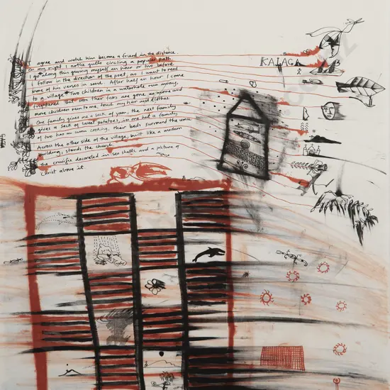 John Pule (b 1962) - Restless Spirit IX