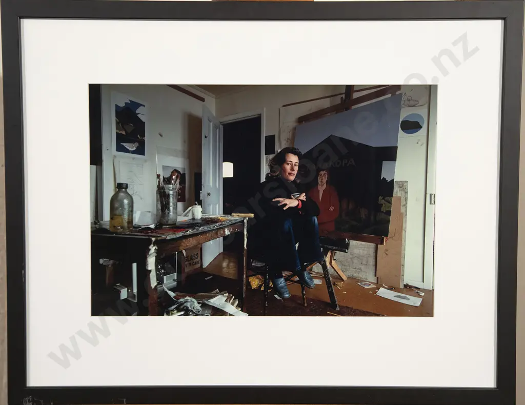 Robin Morrison (1944-93) - Portrait of Robin White in Her Studio Image 1++
