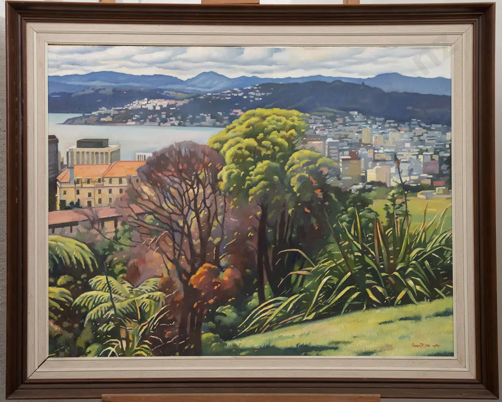 Owen R Lee (1918-2003) - Wellington from Kelburn Image 1++