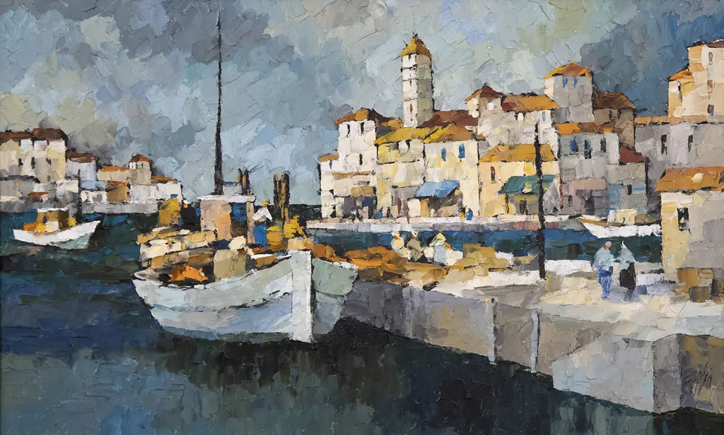 Tom Esplin (1915-2005) - Souvenir of Thassos Greece Image 1++