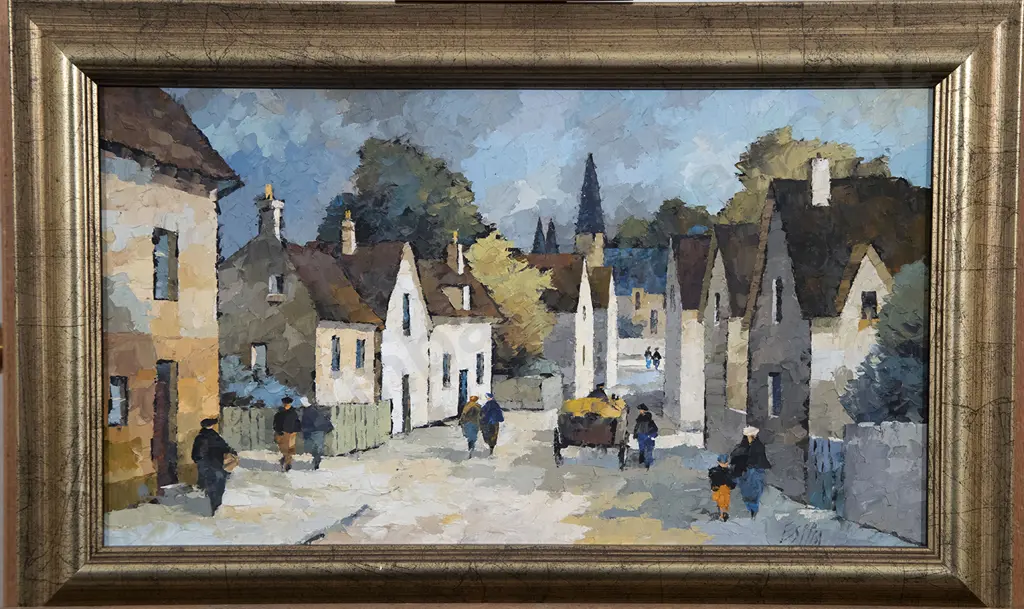 Tom Esplin (1915-2005) - Suffolk Village Image 1++