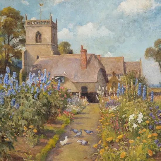 Florence Fitzgerald (British 1857-1927) - An Old Church in Kent