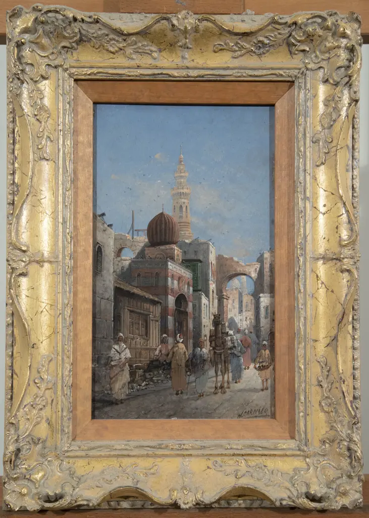 Karl Kauffman (H Carnier) (Austrian 1843-1905) - Pair French Moroccan Market Scenes Image 1++