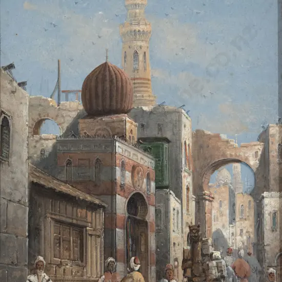 Karl Kauffman (H Carnier) (Austrian 1843-1905) - Pair French Moroccan Market Scenes