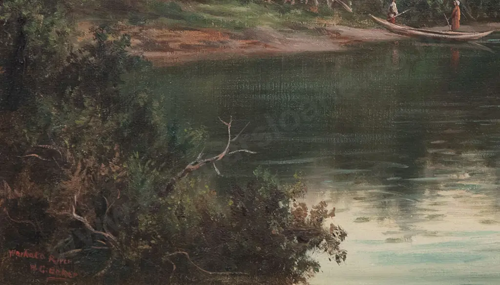 W G Baker (1864-1929) - Waikato River Image 1++