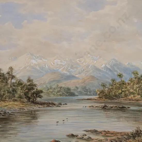 W G Baker (1864-1929) - Waiau River Lake Manapouri