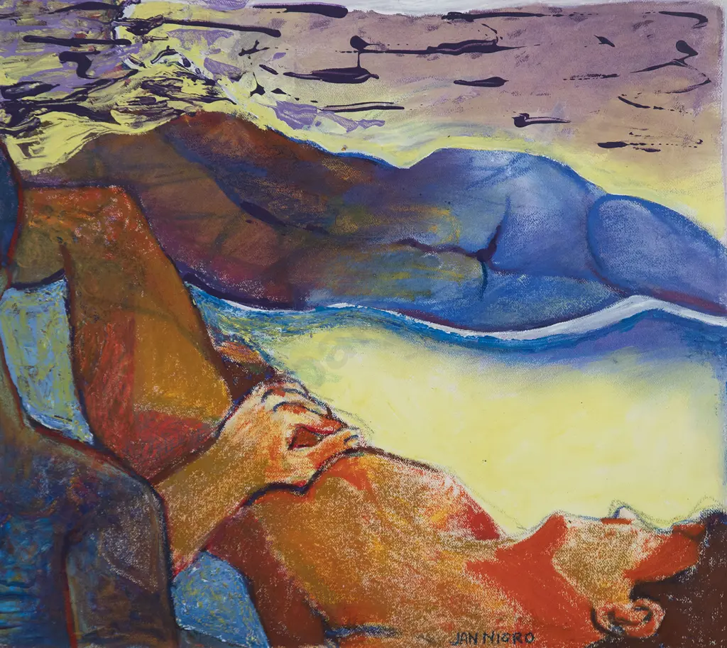 Jan Nigro (1920-2012) - Untitled (Nudes in Summer Landscape) Image 1++