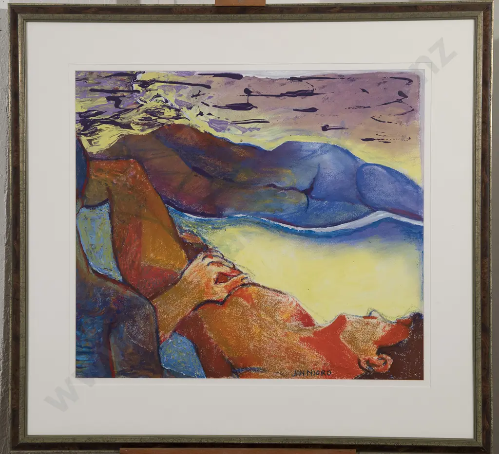 Jan Nigro (1920-2012) - Untitled (Nudes in Summer Landscape) Image 1++