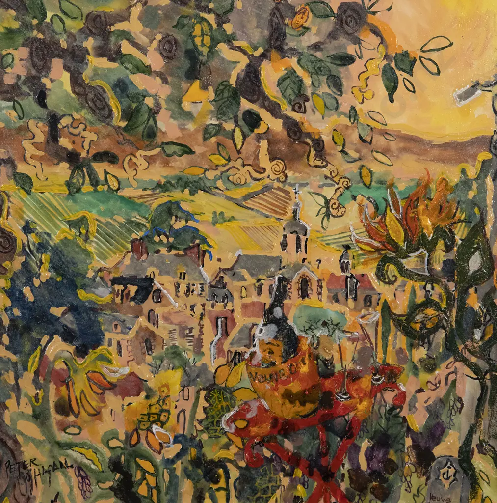 Peter O'Hagan (1942-2013) - Under the Faux Tree - The Saviour Protects the Vintage Verzy Image 1++