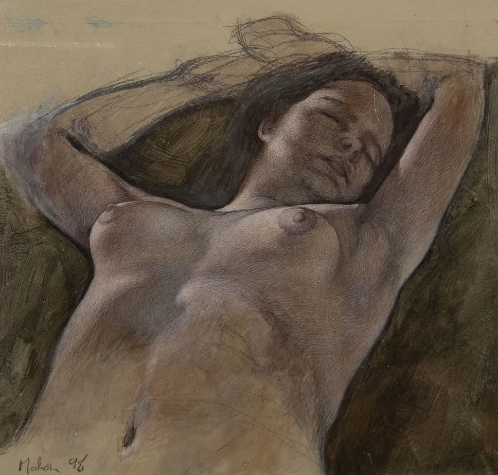 Sam Mahon (b 1954) - Study in Blue Image 1++