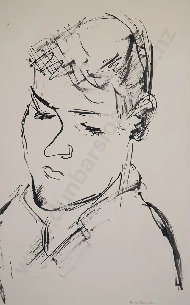 Mountford Tosswill (Toss) Woollaston (1910-98) - Portrait of Wayne Bowden Image 1++