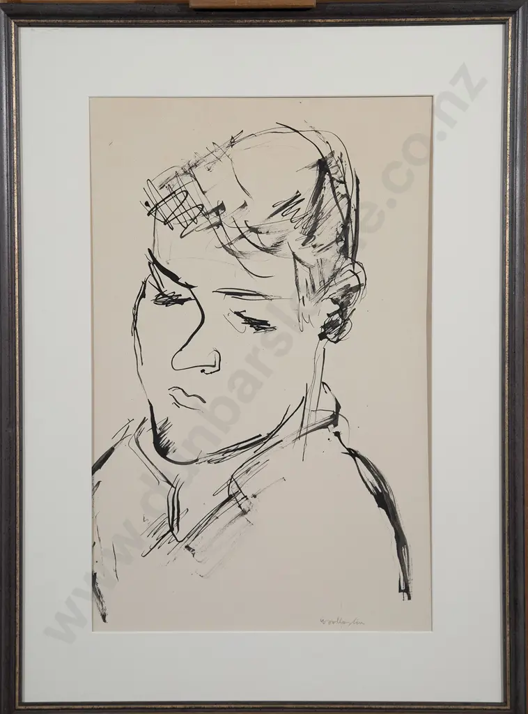 Mountford Tosswill (Toss) Woollaston (1910-98) - Portrait of Wayne Bowden Image 1++