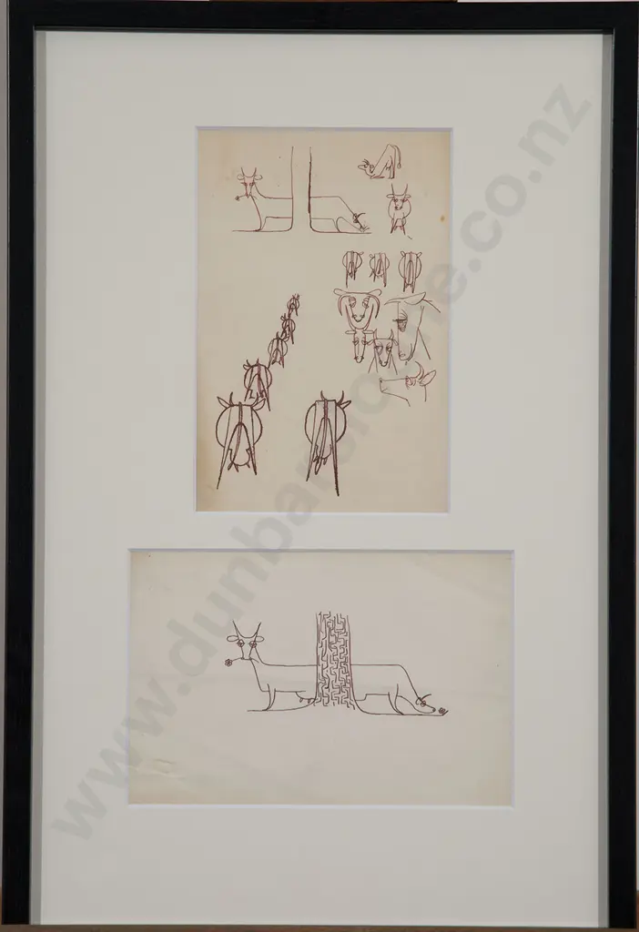 Russell Clark (1905-66) - Cow Cartoons Image 1++