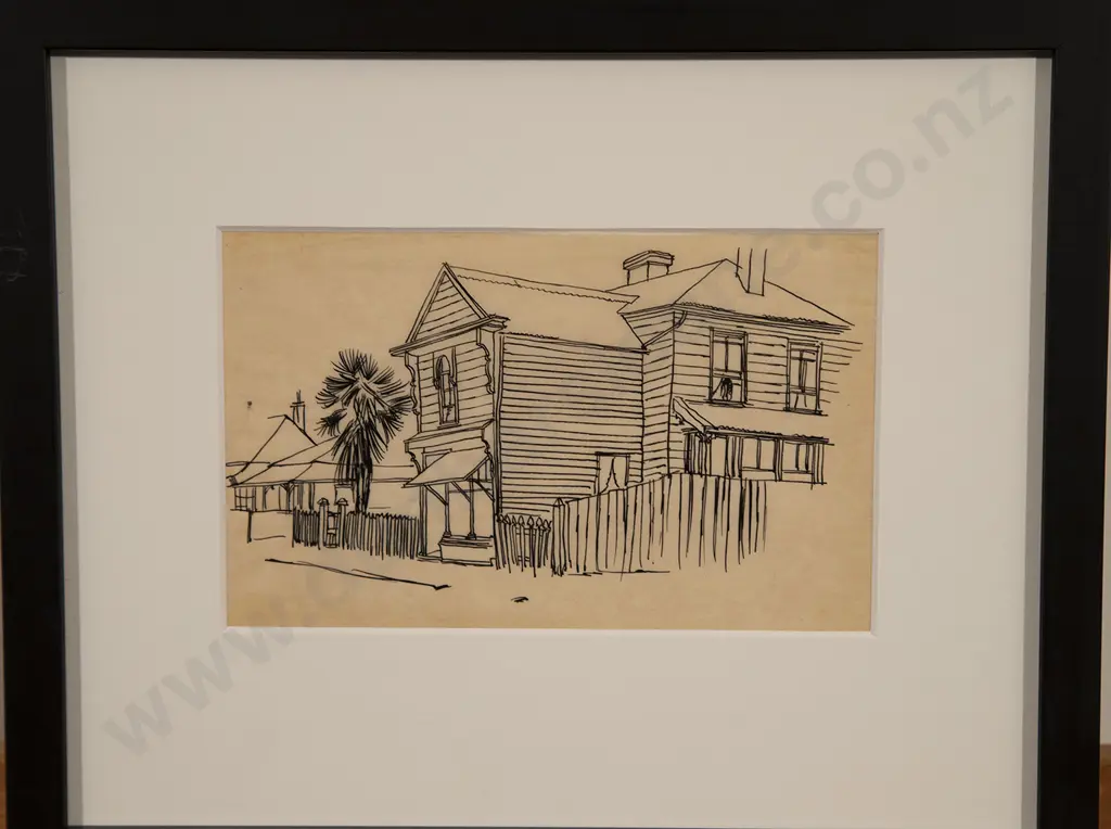 Russell Clark (1905-66) - Maungataniwha Range / Old House & Man in Period (3) Image 1++