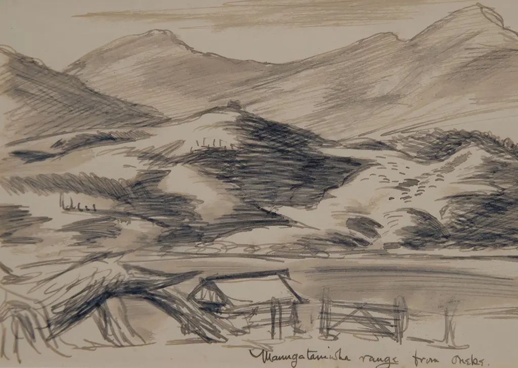 Russell Clark (1905-66) - Maungataniwha Range / Old House & Man in Period (3) Image 1++