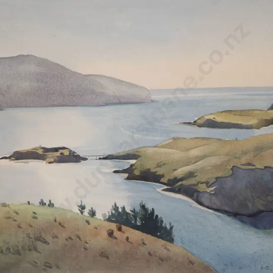 Ivy Fife (1905-76) - Ripapa Island Lyttelton Harbour