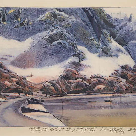 Stanley Palmer (b 1936) - 'And the sound of the sea was a vague murmur...'