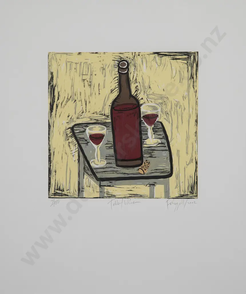 Dick Frizzell (b 1943) - Table / Wine Image 1++