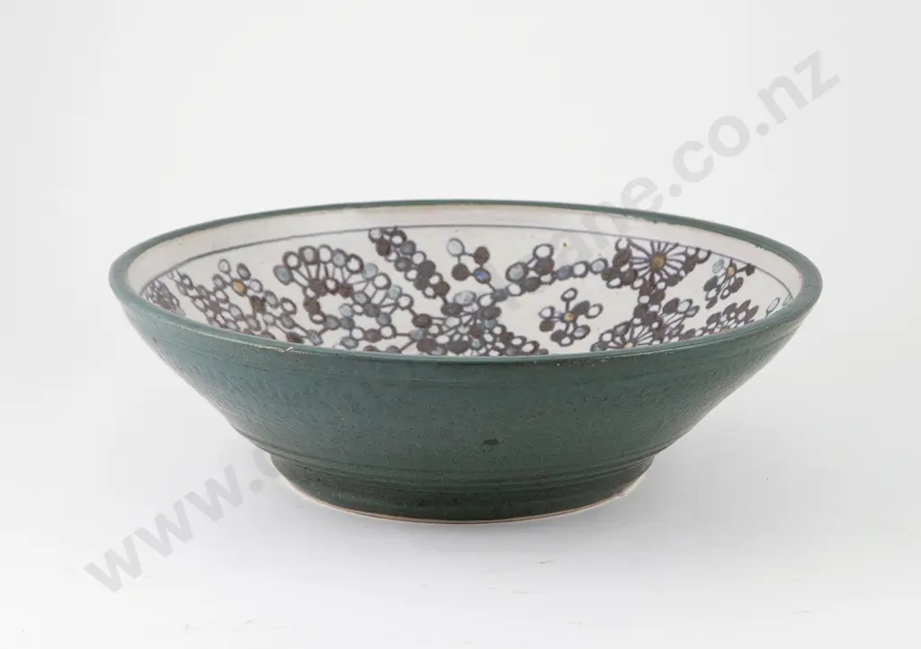 Large Roy Cowan Bowl & Attributed Juliet Peter Tile (2) Image 1++