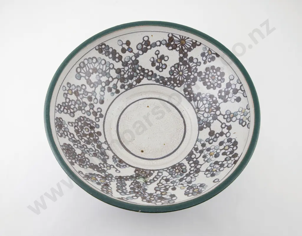 Large Roy Cowan Bowl & Attributed Juliet Peter Tile (2) Image 1++