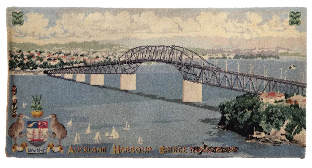 Feltex 'Auckland Harbour Bridge' Souvenir Rug Image 1++