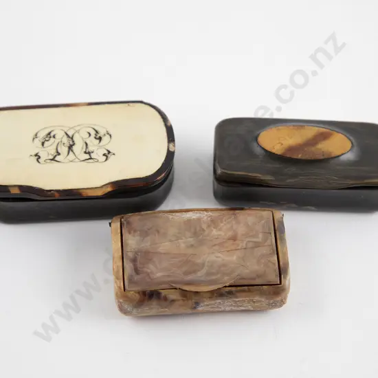 Three Victorian Snuff Boxes
