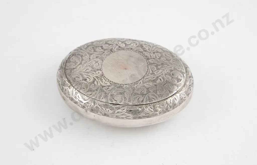 Edw VII S/S Oval Snuff Box Image 1++