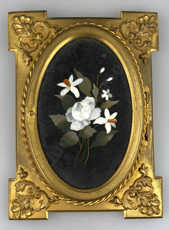 Victorian Grand Tour Pietra Dura Photo Frame Image 1++