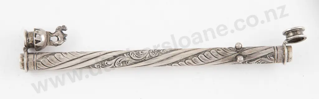 Interesting Victorian S/S Combination Sealing Wax & Vesta Holder Image 1++