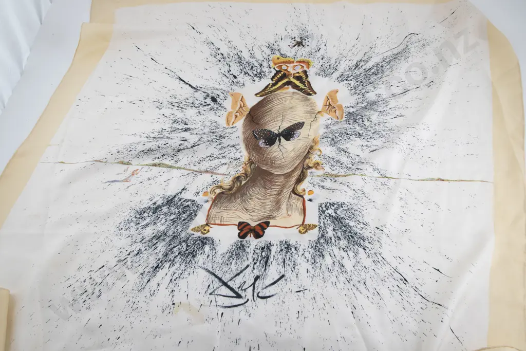 Salvador Dali Avenue of Silk 1957 Limited Edition Printed Silk Scarf Image 1++