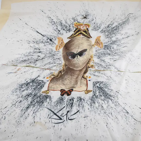 Salvador Dali Avenue of Silk 1957 Limited Edition Printed Silk Scarf