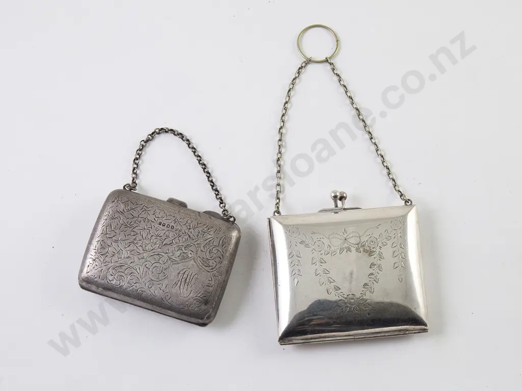 Two Early C20th Silver Plate Purses Image 1++
