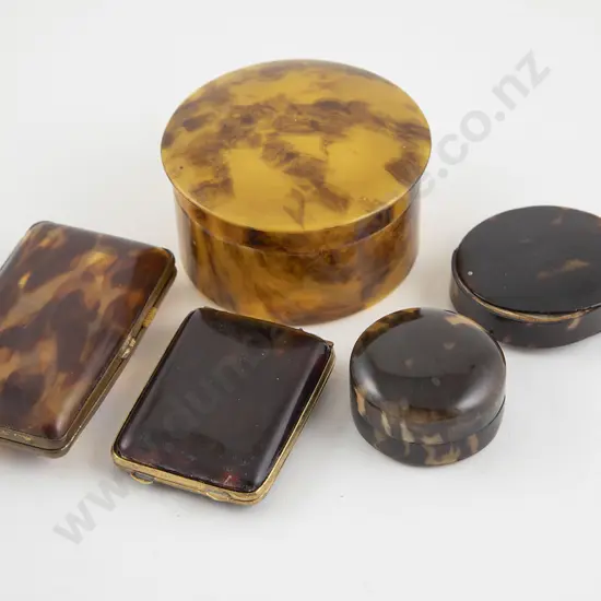 Five Tortoiseshell & Simulated Pieces