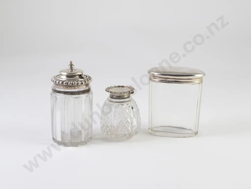Two S/S Top Glass Vanity Bottles Image 1++