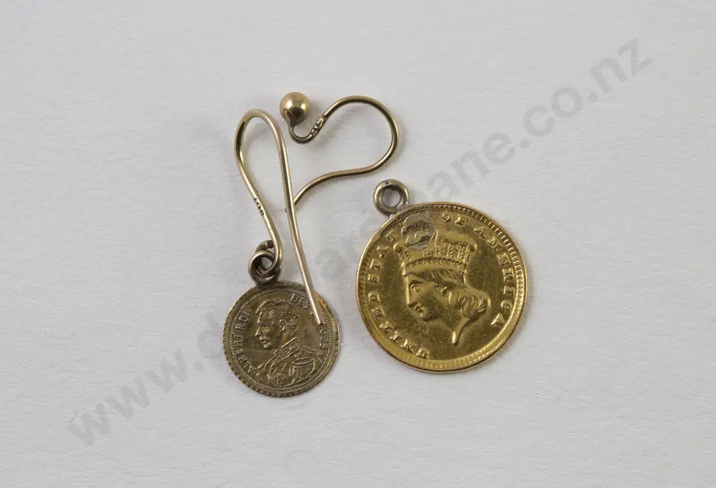 US 1857 Gold One Dollar Coin Image 1++