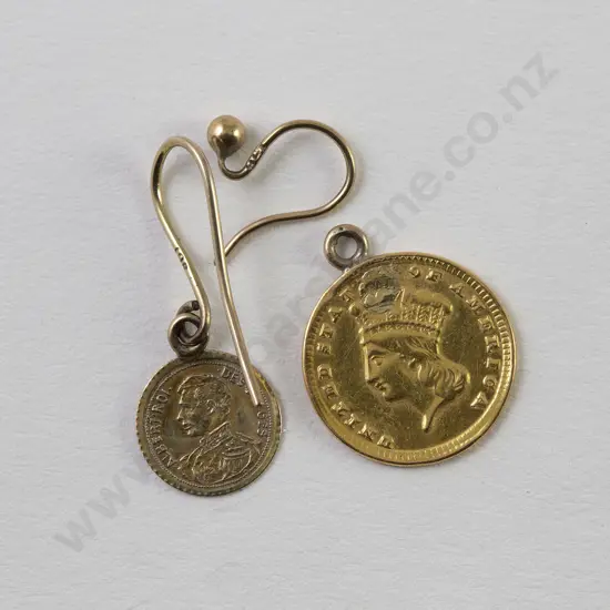 US 1857 Gold One Dollar Coin