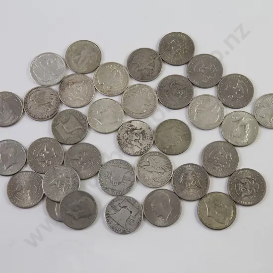 34 US Half Dollar Coins