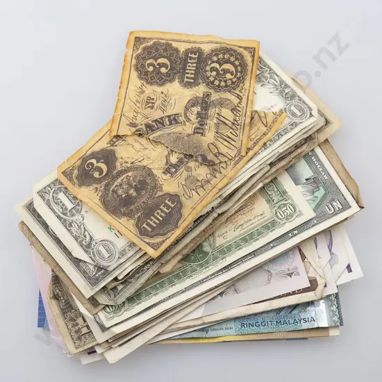 Qty World Vintage Bank Notes