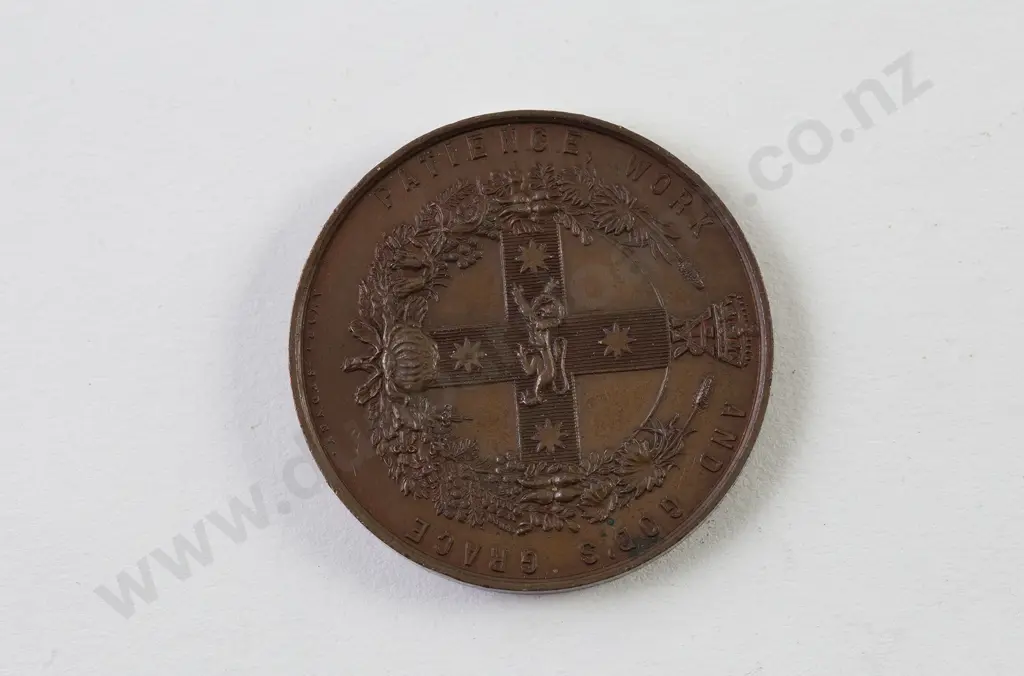 Woman's Work Exhibition Sydney 1892 Medal In Bronze Image 1++