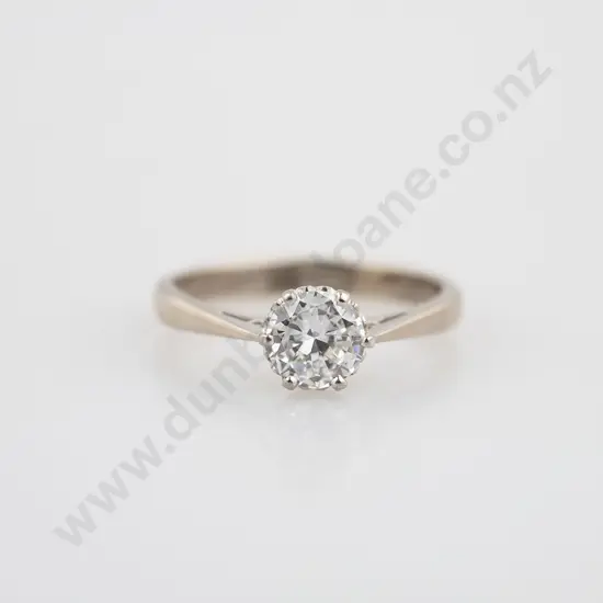 18ct White Gold Solitaire Diamond Ring